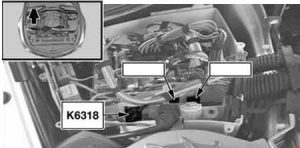 Relé da bomba hidráulica SMG (K6318) para o motor N62.