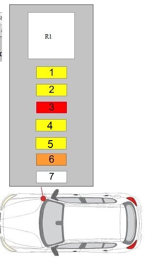 Caixa de fusíveis e relés do motor (tipo 2) com válvula EGR.