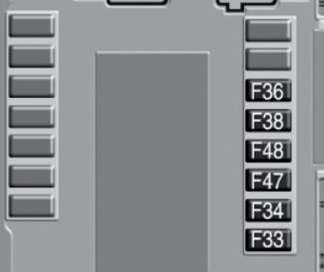 Diagrama de fusíveis do painel de instrumentos, no porta-malas.
