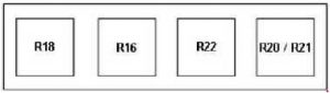 Diagrama alternativo dos relés, mostrando diferentes configurações.