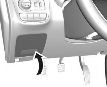 Diagrama de fusíveis no painel de instrumentos, após remoção do compartimento.