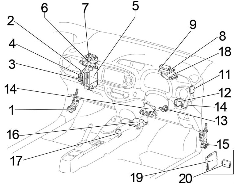 Ilustração da localização do volante à direita (RHD) para montagem.