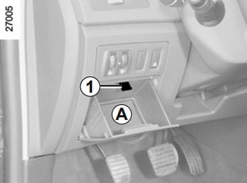 Diagrama de fusíveis do compartimento de passageiros do Renault Laguna III.