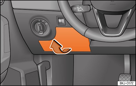 Fusível 4 do isqueiro do Seat Ibiza, dentro do habitáculo.