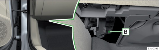 Esquema de fusíveis para o módulo de dados da bateria no painel.