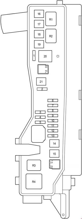 Diagrama de fusíveis para motor 1CD-FTV RHD.