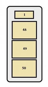 Compartimento do motor do Toyota Land Cruiser (1998-1999) com fusível 23.
