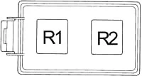 Diagrama da caixa de fusíveis do relé para modelos Diesel.